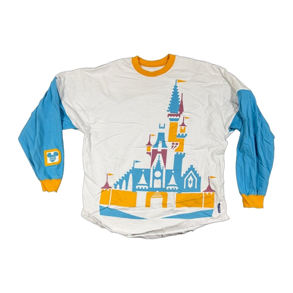 Disney World Vault Collection 50th Anniversary Spirit Jersey Small White Blue